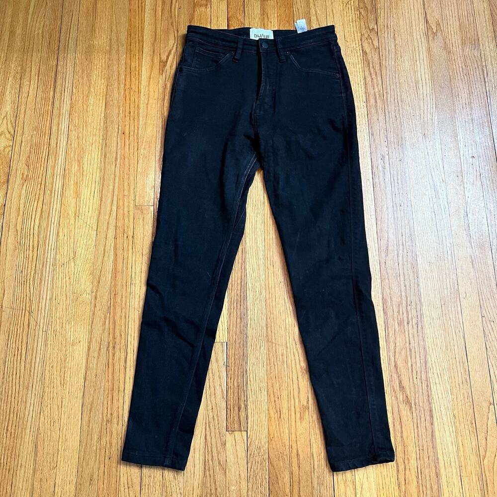 DUER DU/ER Pants Womens 27 X28 Black Skinny Chino